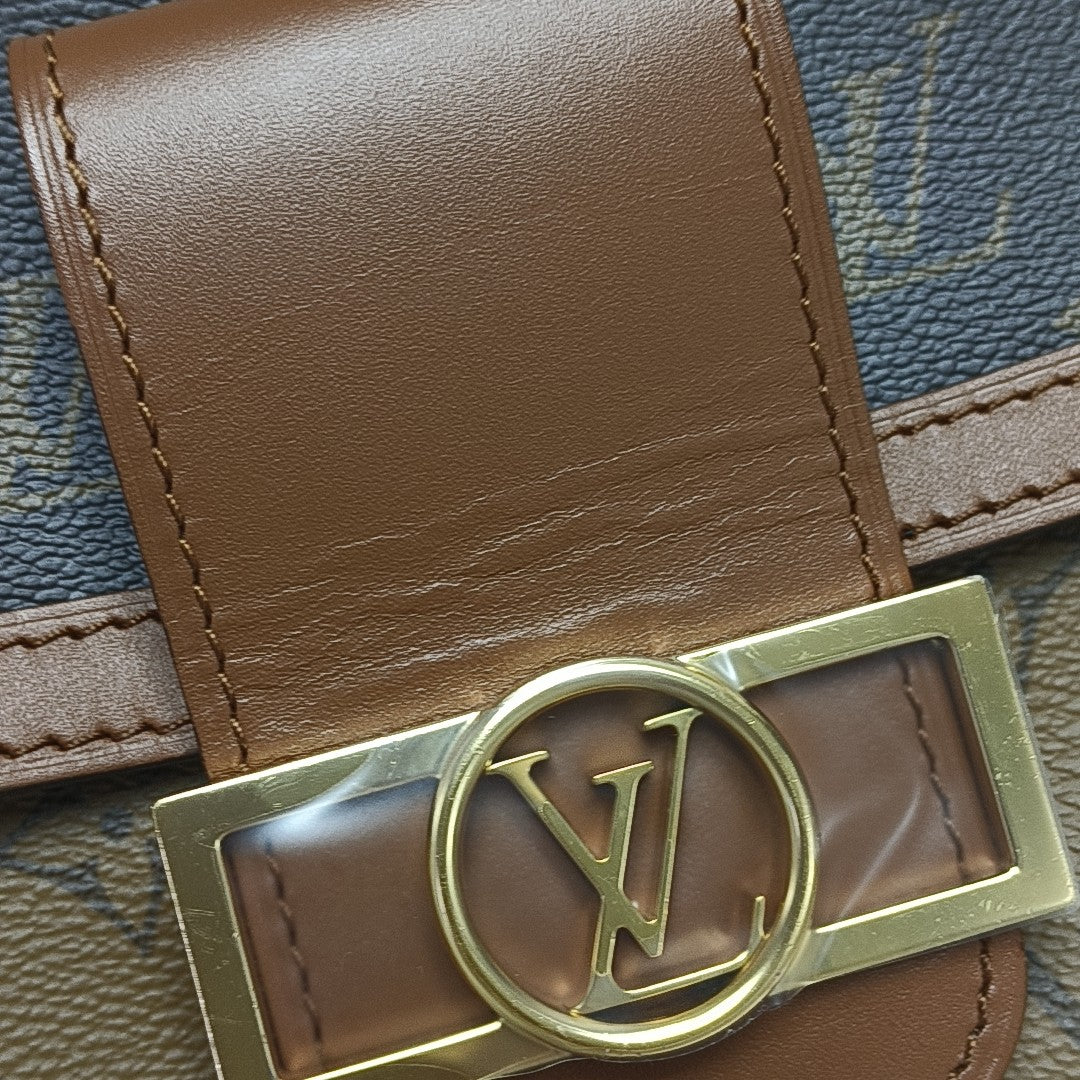 DAUPHINE MM Monogram Coated Canvas Brown