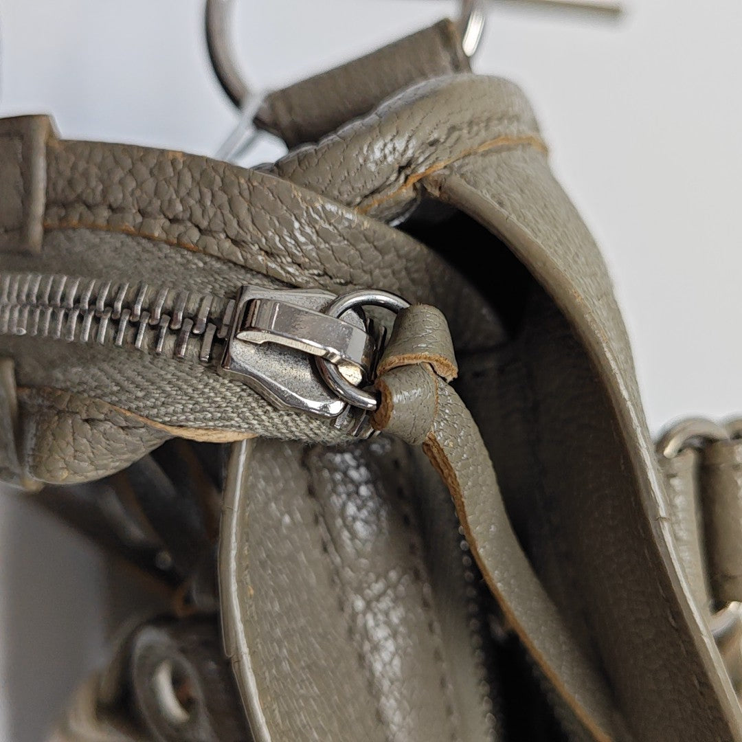 Classic Metallic Edge City Mini Lambskin Gray