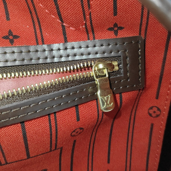 NEVERFULL GM Damier Ebene Coated Canvas Brown