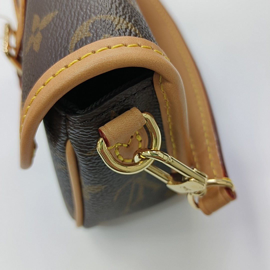 DIANE Nano Monogram Coated Canvas Brown