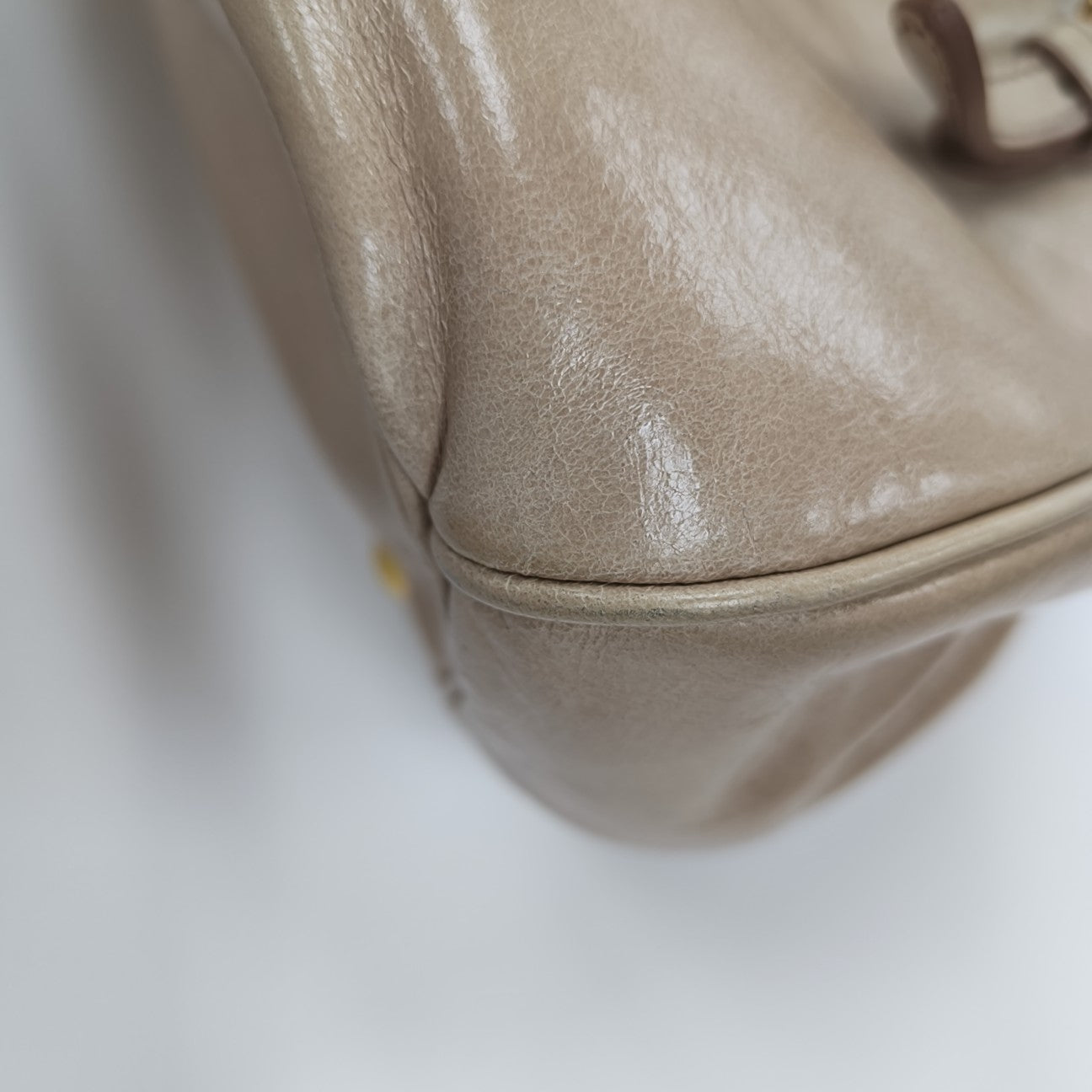 Calfskin Shoulder Bag Beige