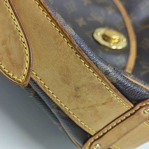 TULUM Monogram Coated Canvas Brown