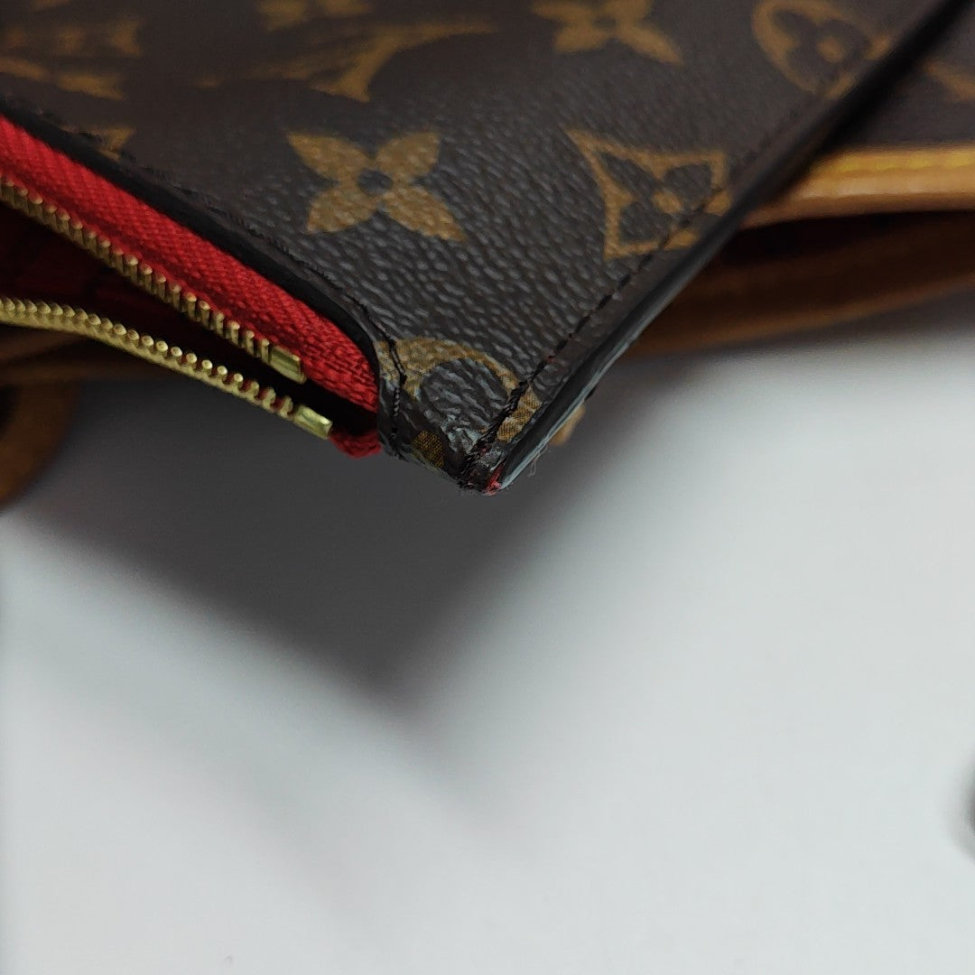 NEVERFULL MM Monogram Coated Canvas Brown