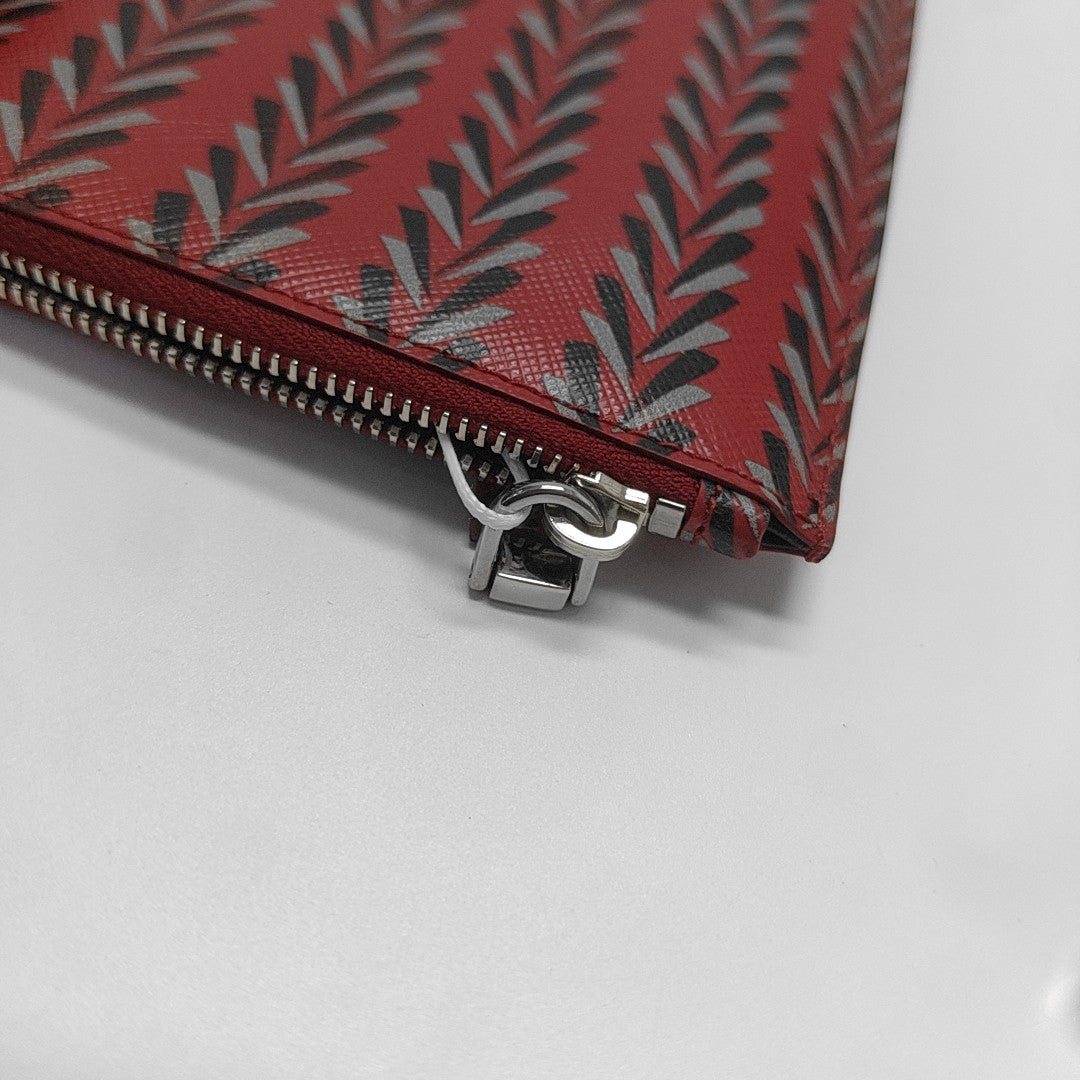 Calfskin Clutch Red