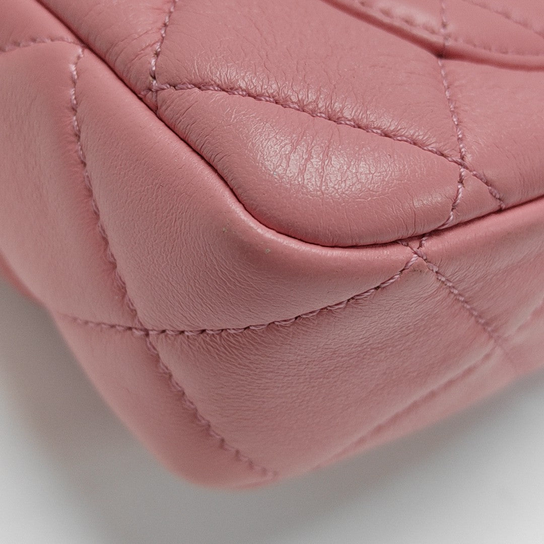 CLASSIC FLAP Mini Quilted Lambskin Pink