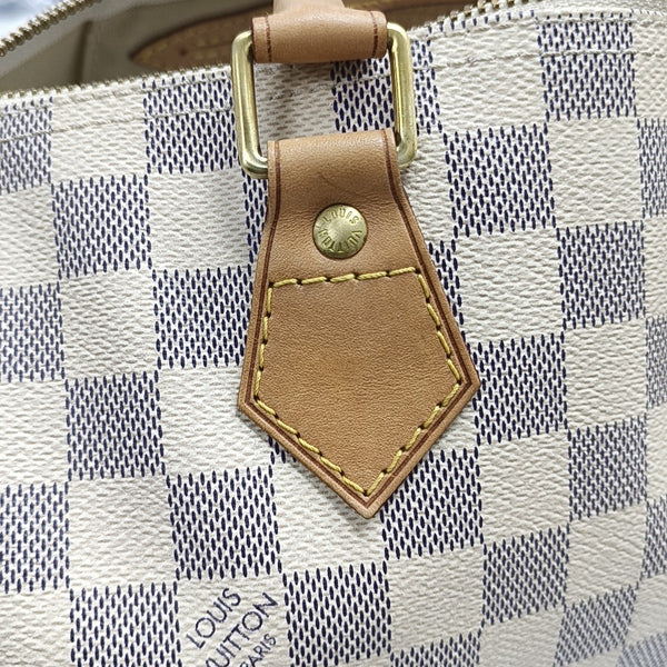 SPEEDY 30 Damier Azur Coated Canvas White