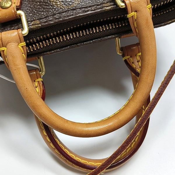 SPEEDY Nano Monogram Coated Canvas Brown