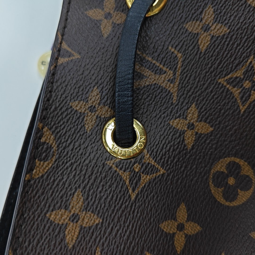 NÉONOÉ MM Monogram Coated Canvas Brown