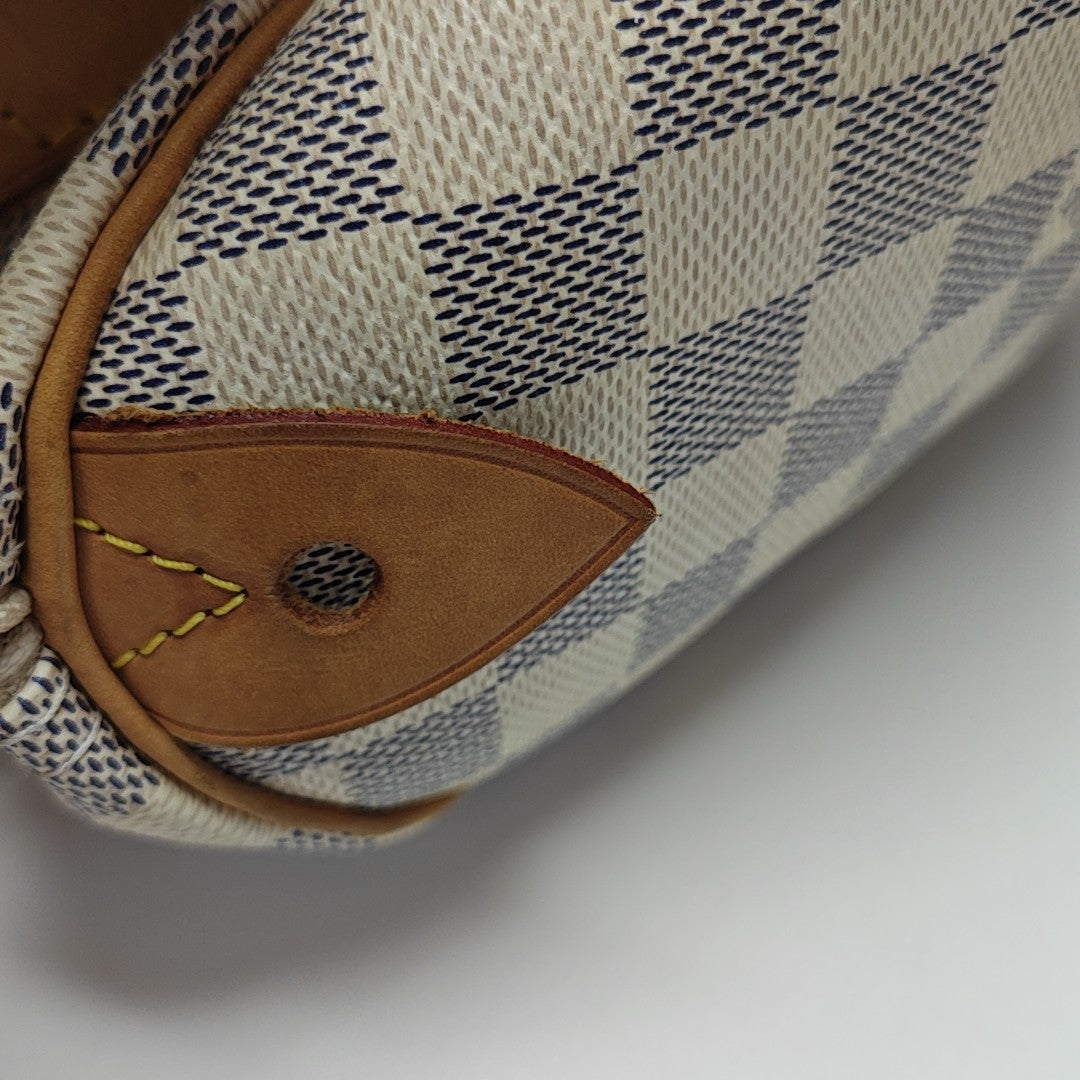 SPEEDY 30 Damier Azur Coated Canvas White