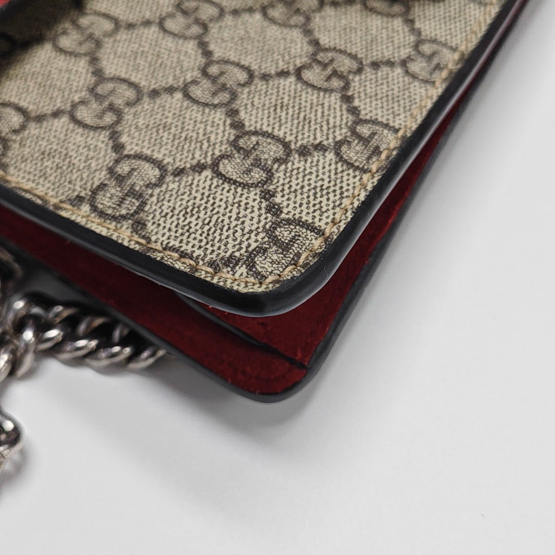 Dionysus Mini Monogram Coated Canvas Beige