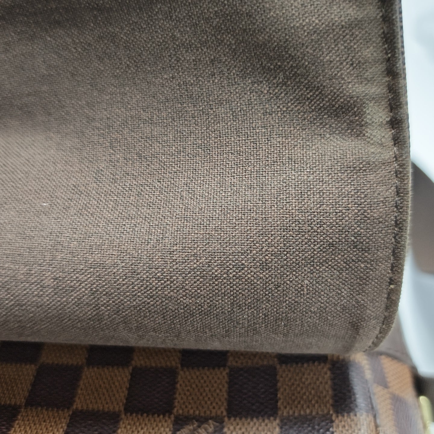 NAVIGLIO MM Damier Ebene Coated Canvas Brown