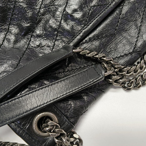 NIKI Medium Chevron Calfskin Black