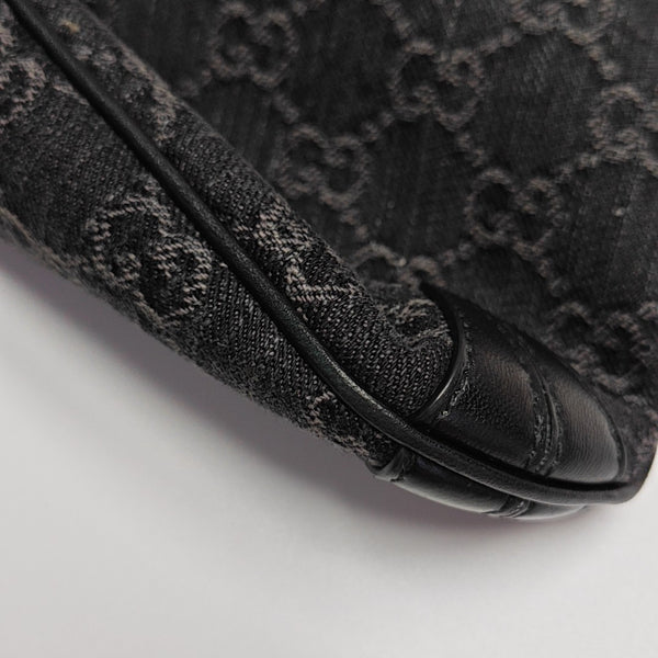 Horsebit Slim Small Monogram Denim Gray