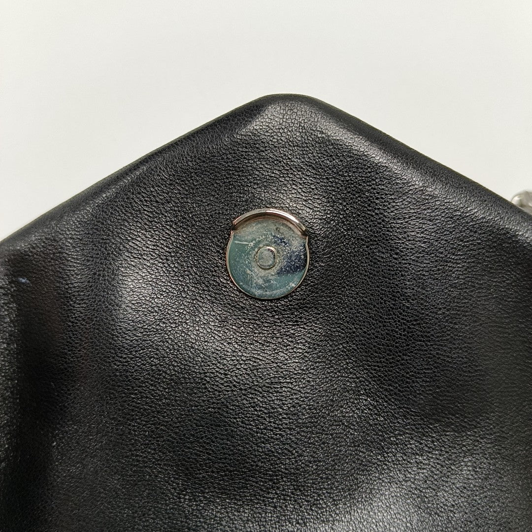 Quilted Calfskin Shoulder Bag Black