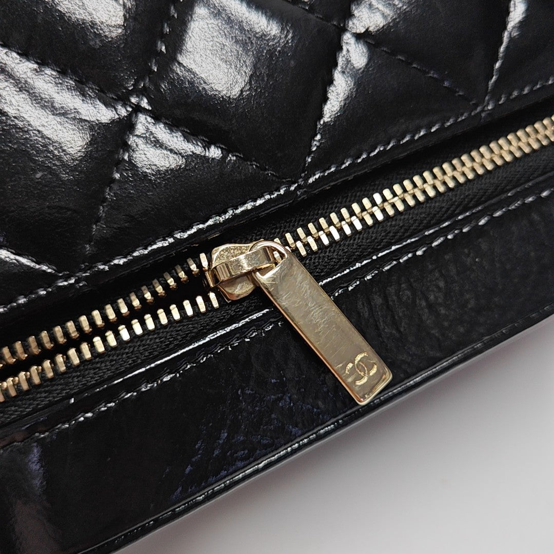 Quilted Calfskin Shoulder Bag Black