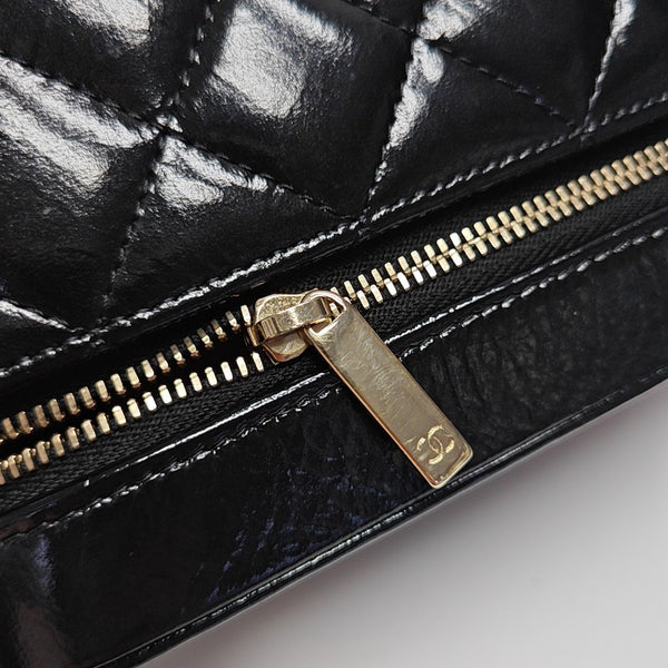 Quilted Calfskin Shoulder Bag Black