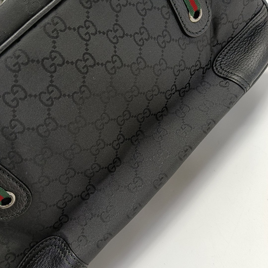 Monogram Canvas Shoulder Bag Black