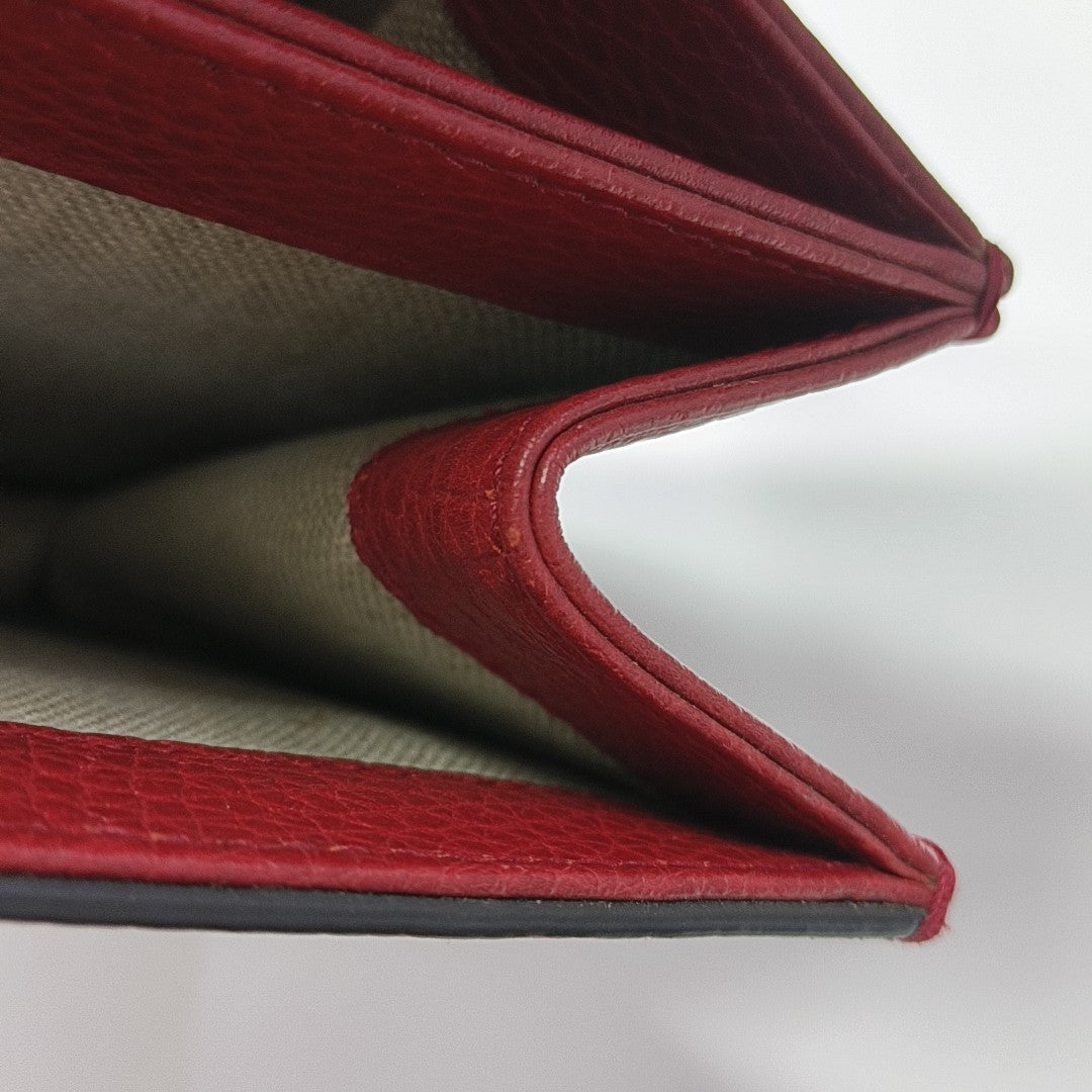 Interlocking G Small Calfskin Red