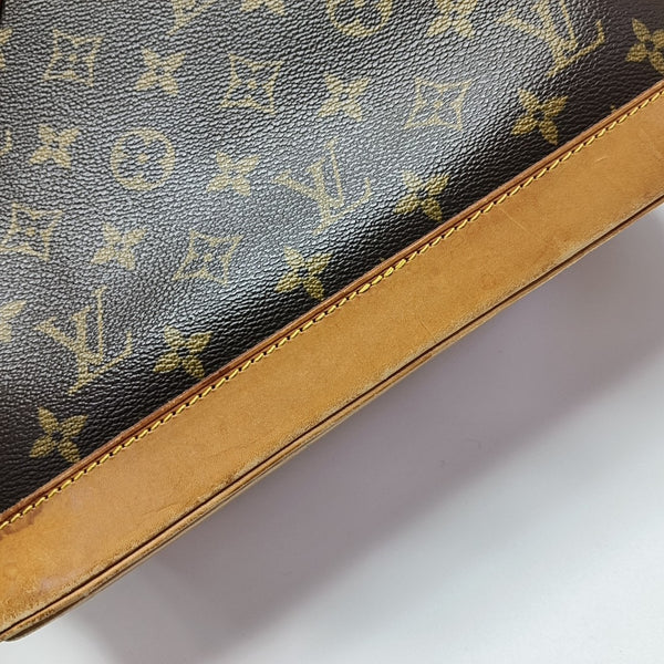 ALMA PM Monogram Coated Canvas Brown