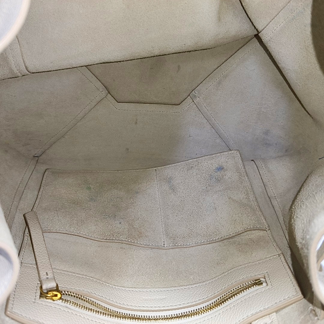 CABAS PHANTOM Small Calfskin White
