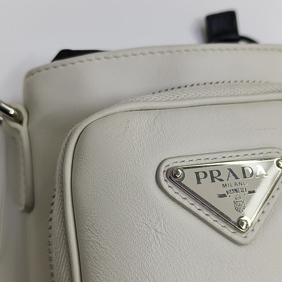 Calfskin Shoulder Bag White
