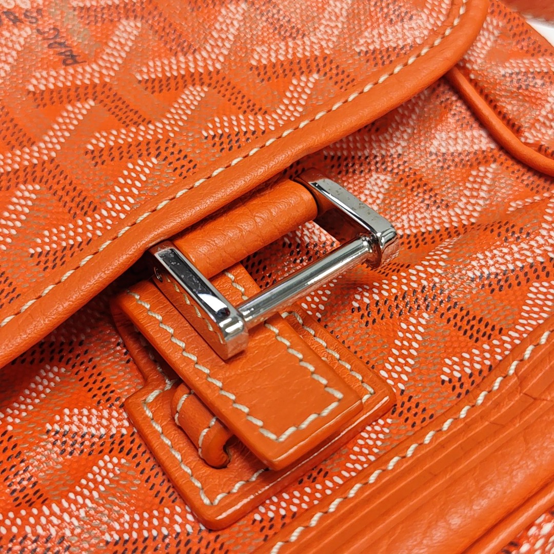 Coated Canvas Shoulder Bag Orange