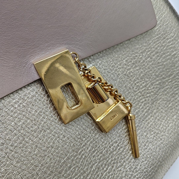 Drew Medium Calfskin Gold