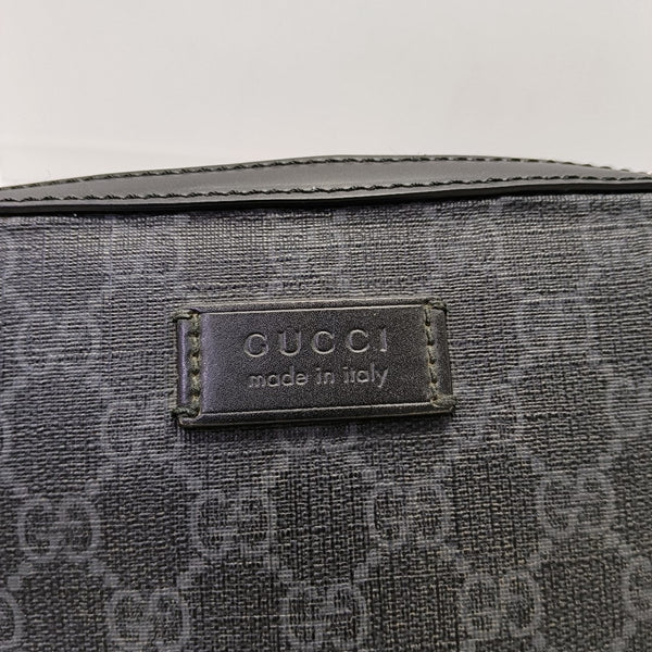 GG Supreme Small Monogram Coated Canvas Black
