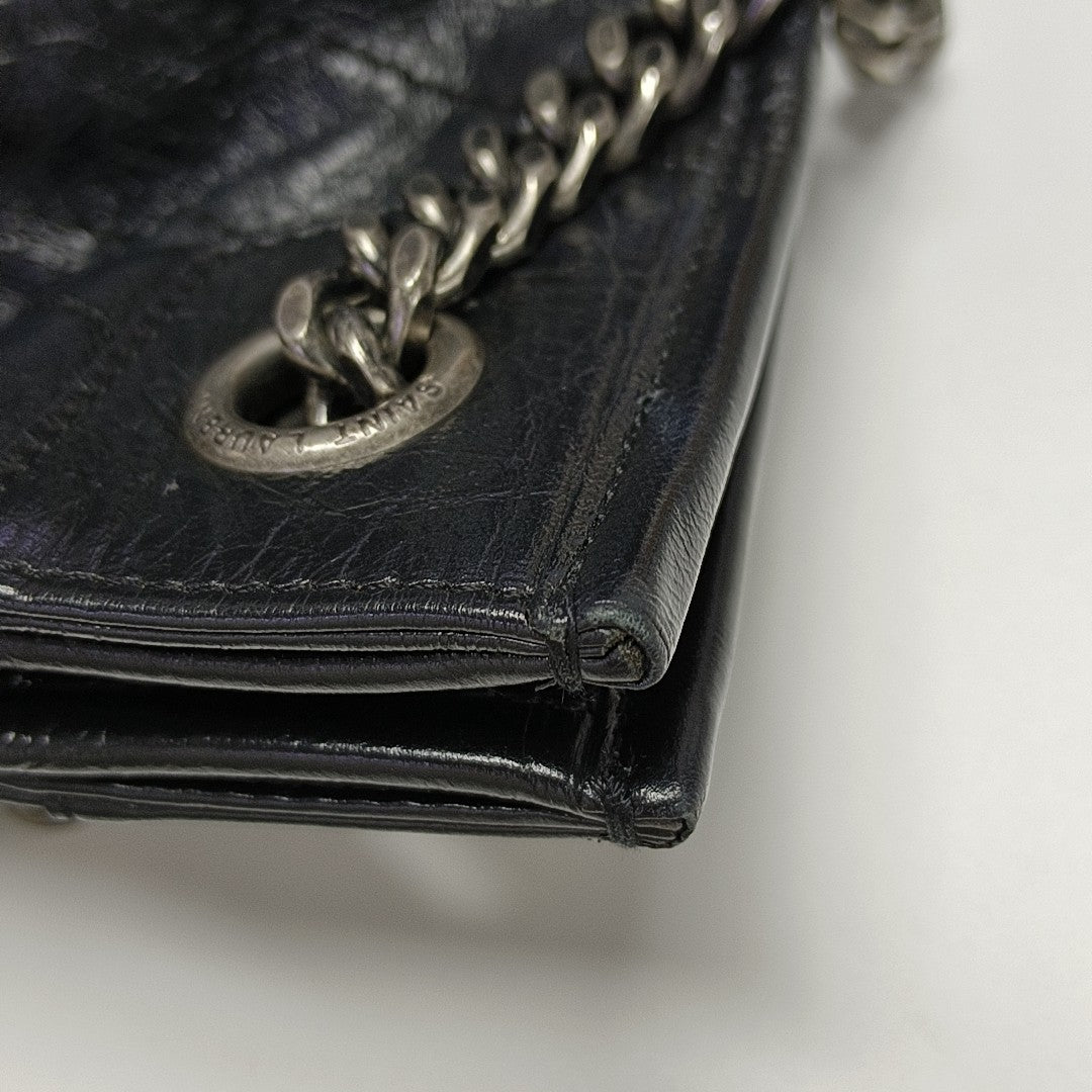 NIKI Chevron Calfskin Black