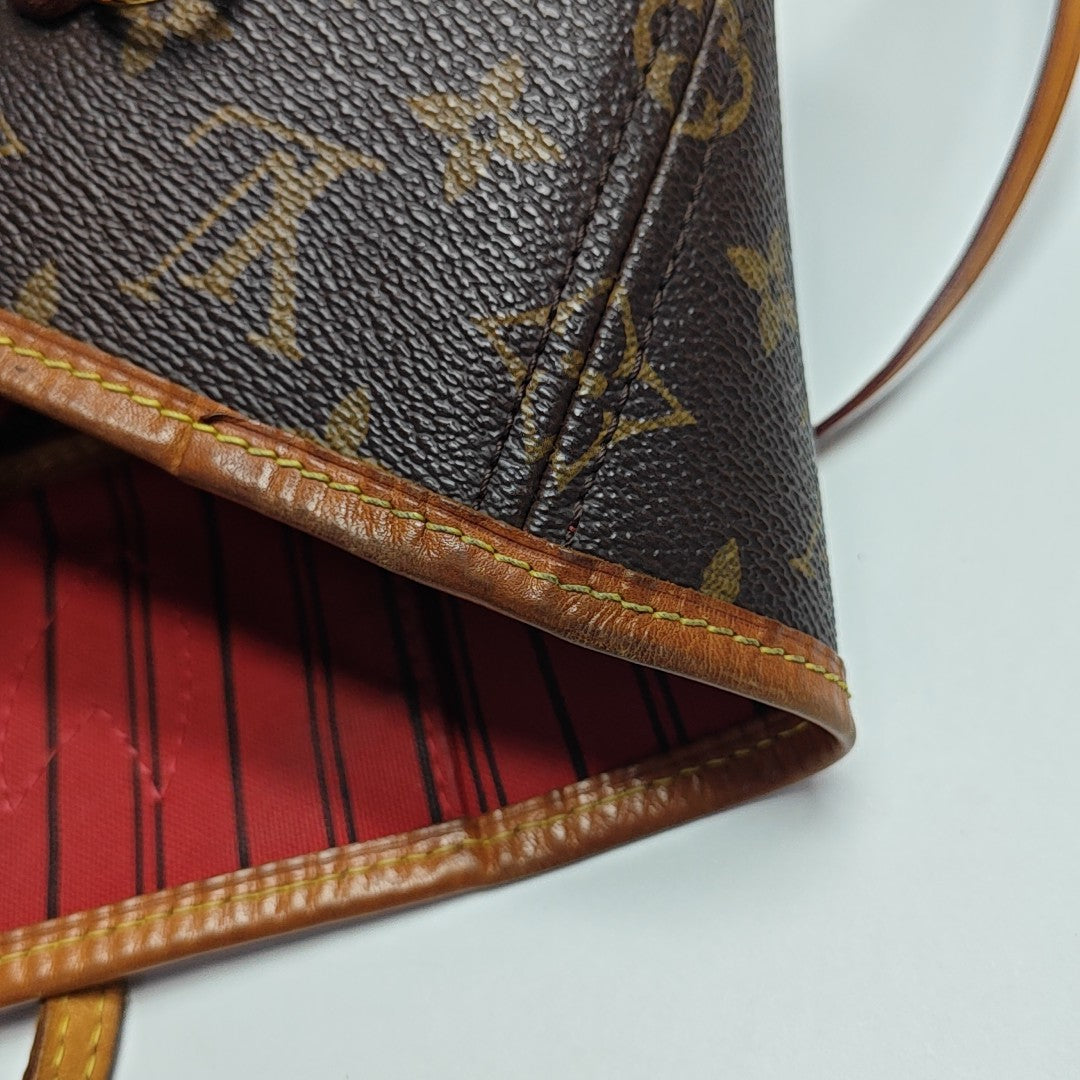 NEVERFULL MM Monogram Coated Canvas Brown