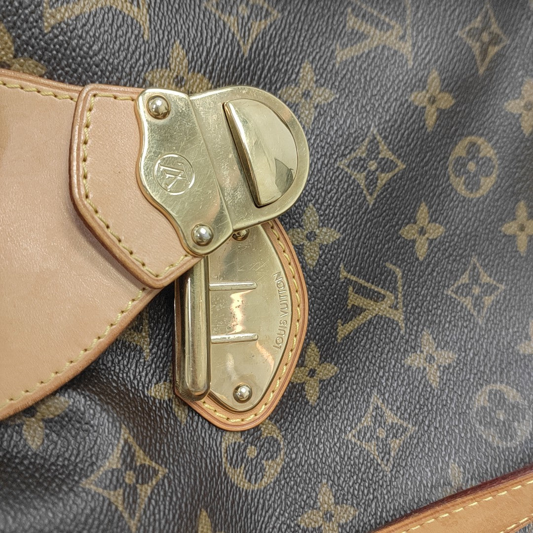 STRESA Monogram Coated Canvas Brown
