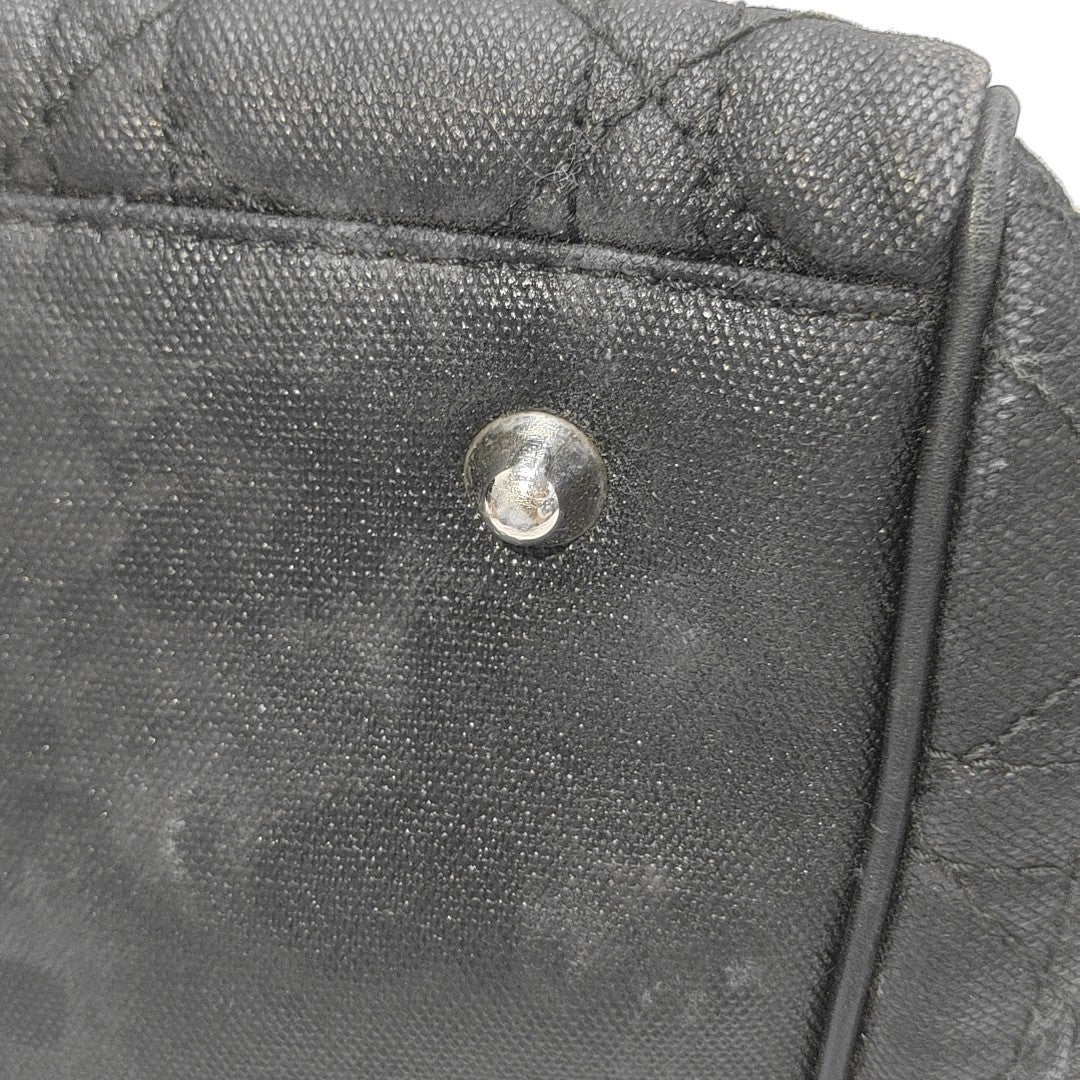 Cannage Coated Canvas Black