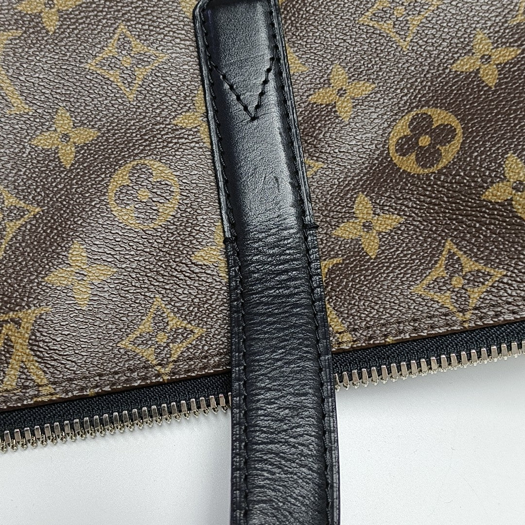 KITAN Monogram Coated Canvas Brown