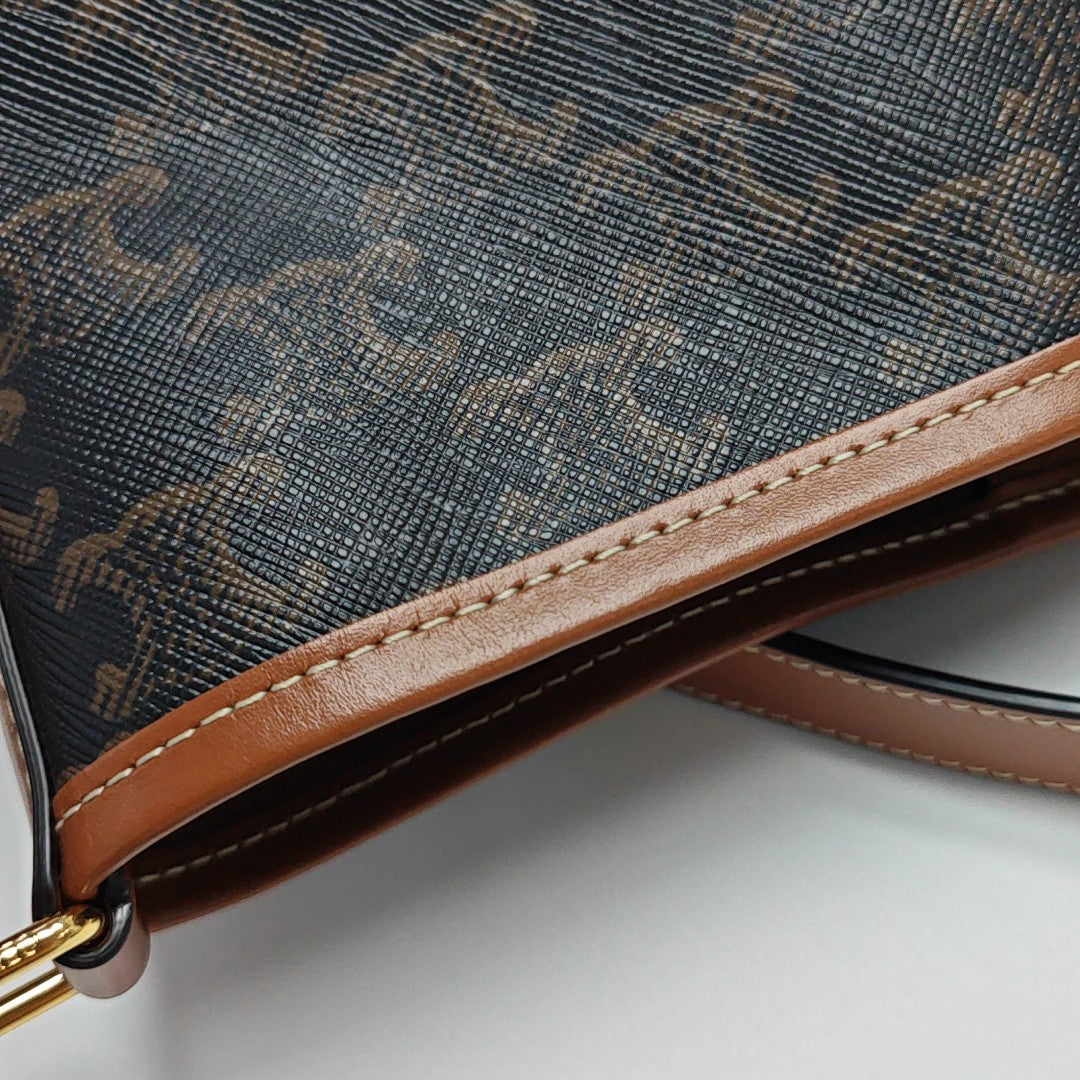 TRIOMPHE CANVAS Small Coated Canvas Brown