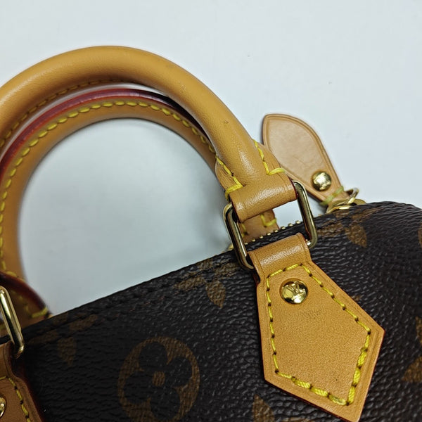 SPEEDY Nano Monogram Coated Canvas Brown