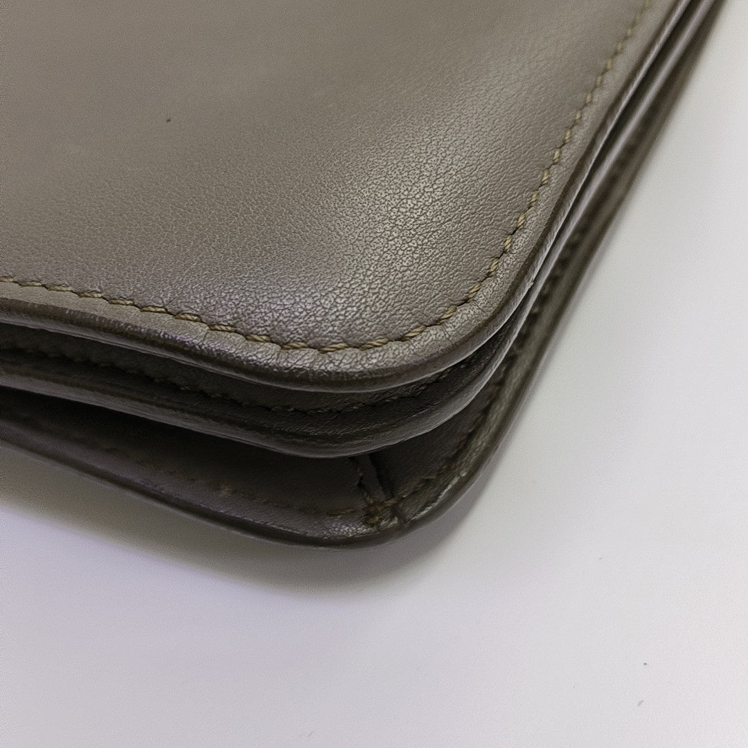 Lambskin Top Handle Bag Gray