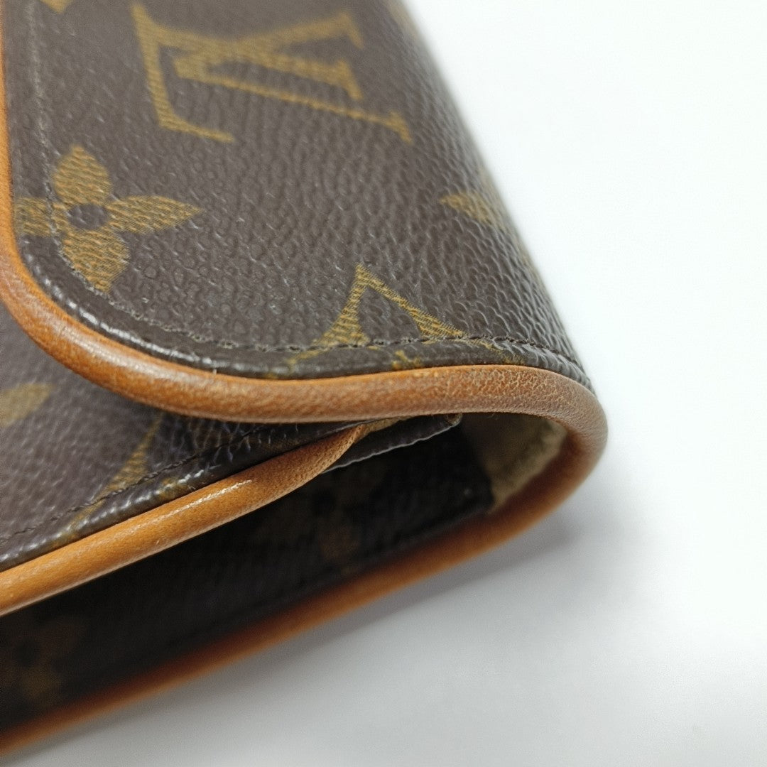 FLORENTINE Monogram Coated Canvas Brown