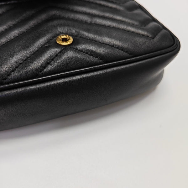 GG Marmont Mini Quilted Calfskin Black