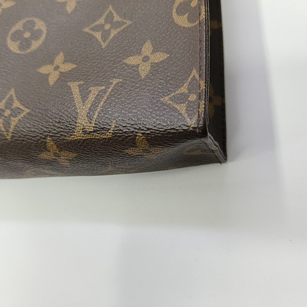 TOILET POCKET 26 Monogram Coated Canvas Brown