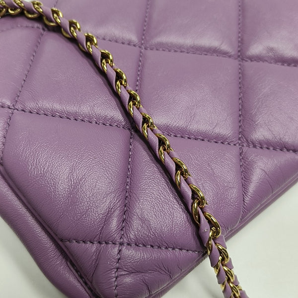 Ginny Quilted Calfskin Purple