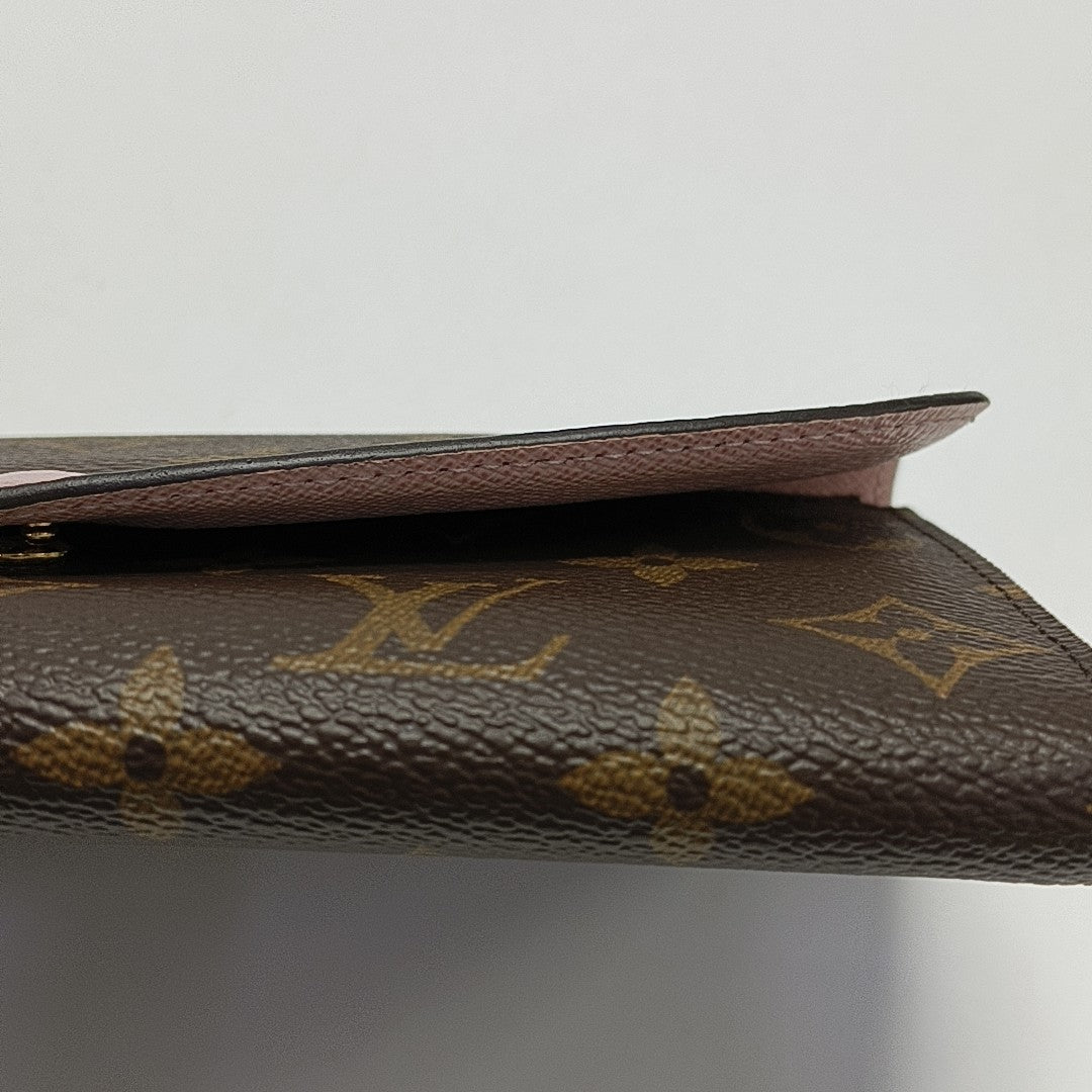 EMILIE Monogram Coated Canvas Brown Wallet