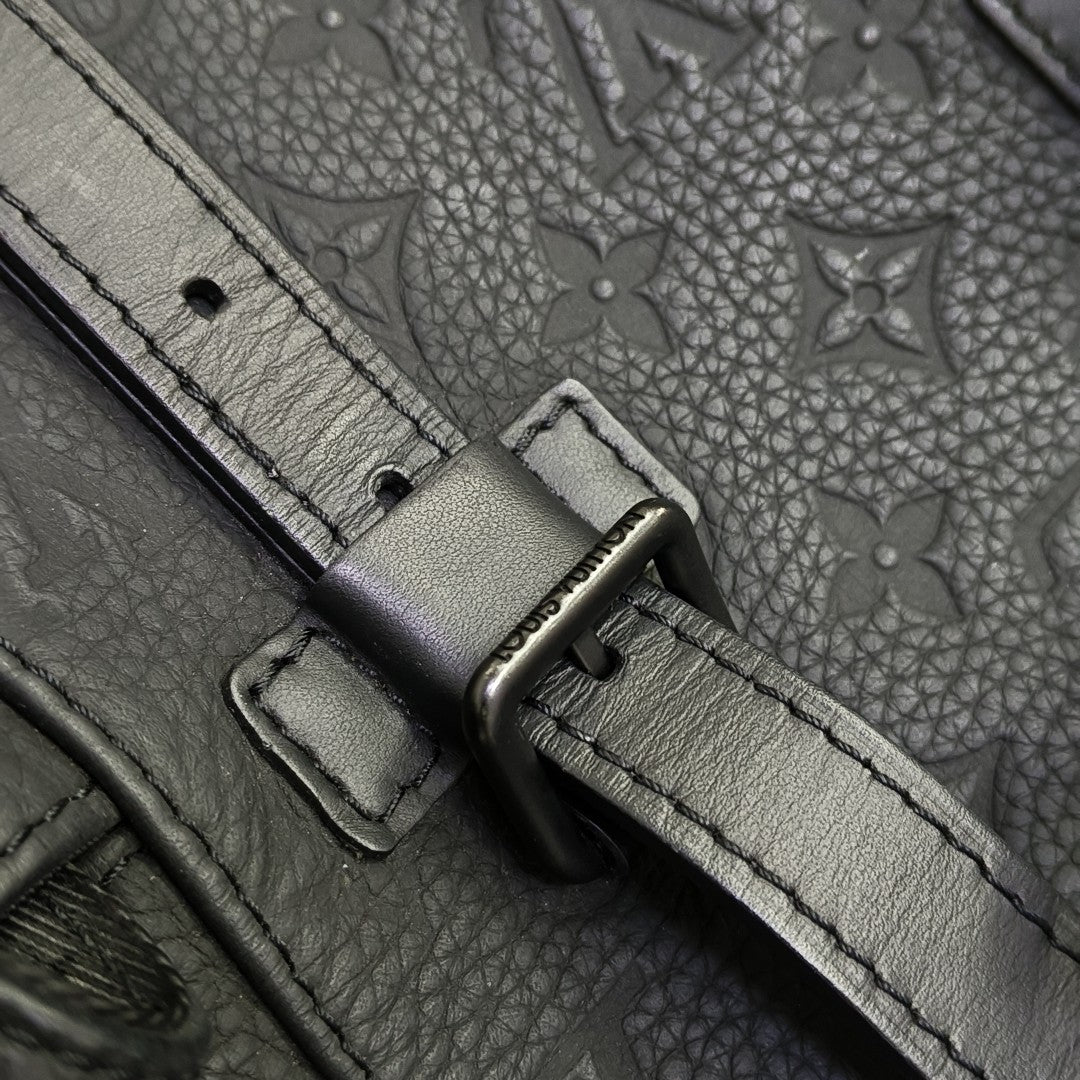 CHRISTOPHER PM Monogram Calfskin Black