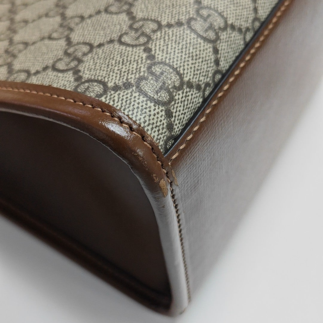 Retro Small Monogram Coated Canvas Brown