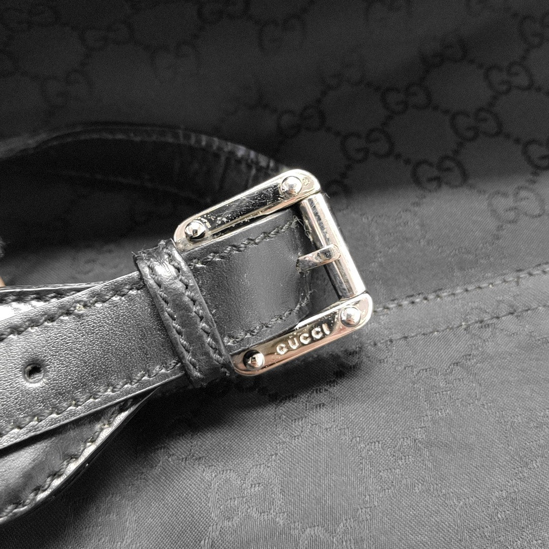 Monogram Canvas Shoulder Bag Black