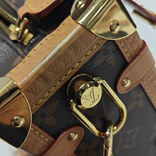 SIDE TRUNK MM Monogram Coated Canvas Brown