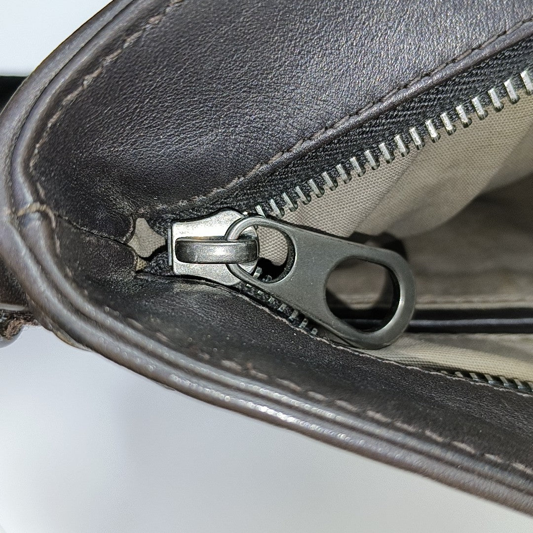 Calfskin Shoulder Bag Brown