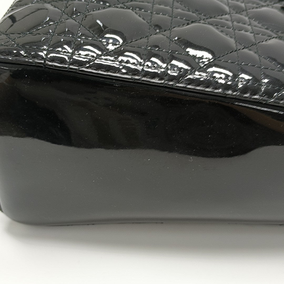 Lady Dior Large Cannage Patent Leather Black