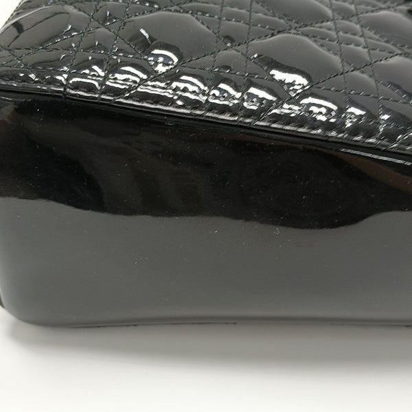 Lady Dior Large Cannage Patent Leather Black