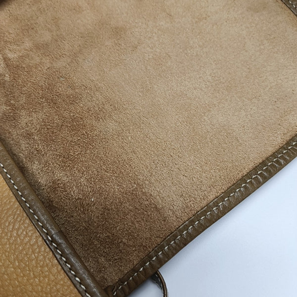 Calfskin Crossbody Bag Small Beige