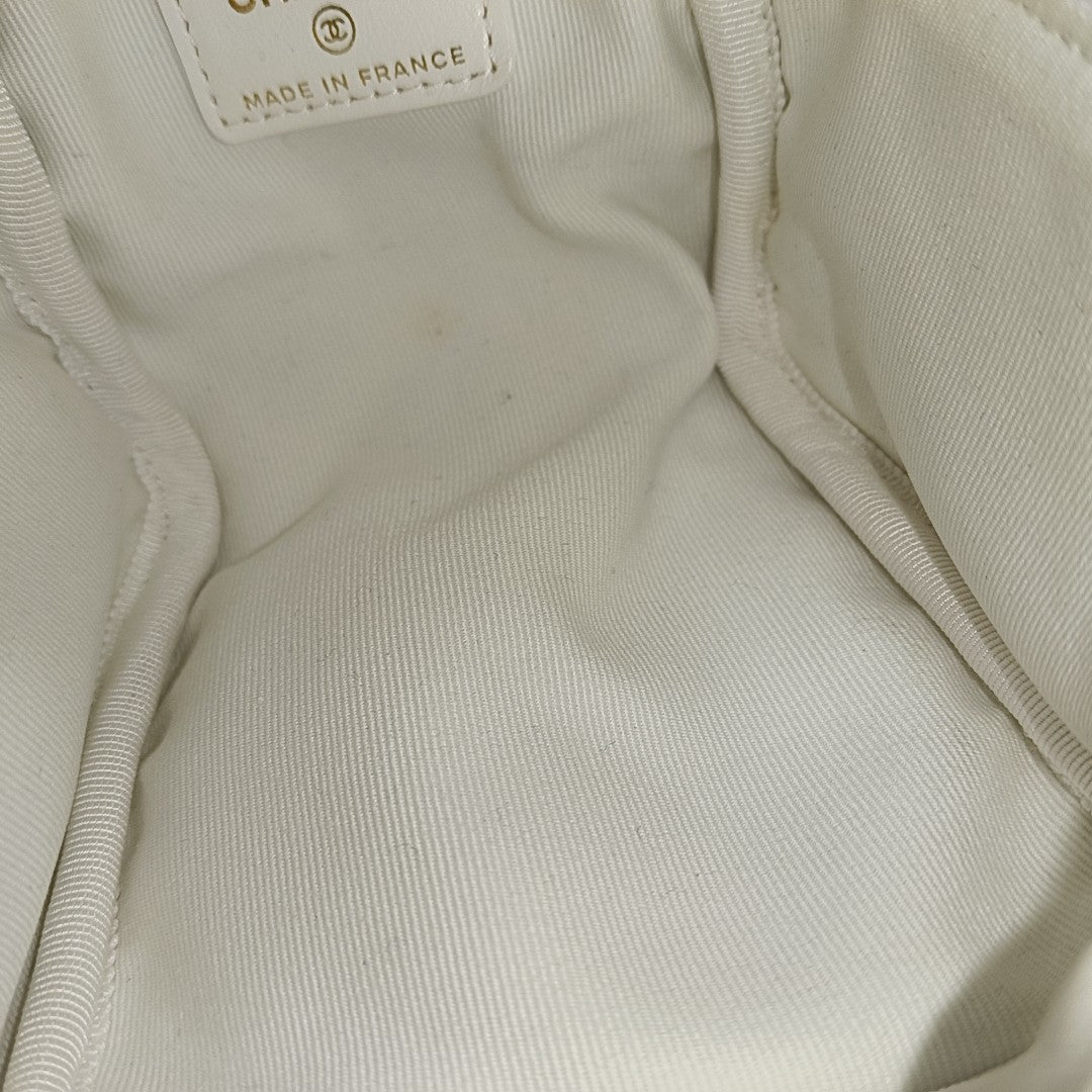 Quilted Lambskin White